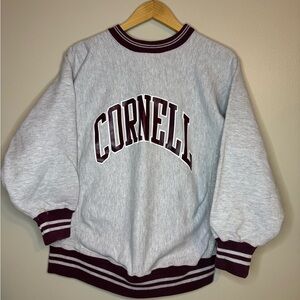 Vintage Champion Reverse Weave Cornell Crewneck Medium Gray